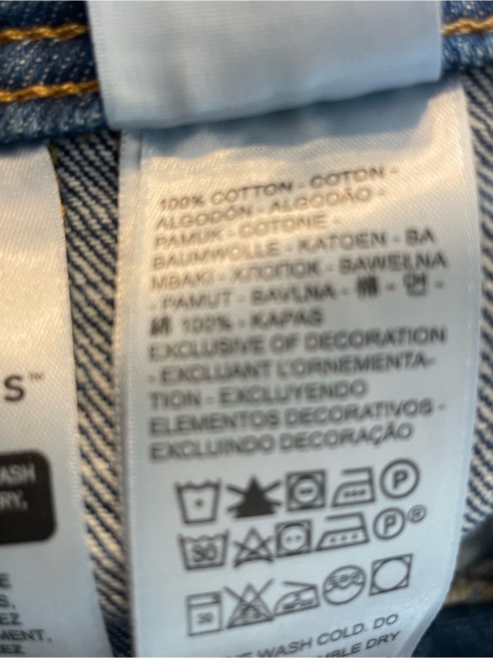 Levi's Blue Denim Short Overalls - Picture 9 of 9